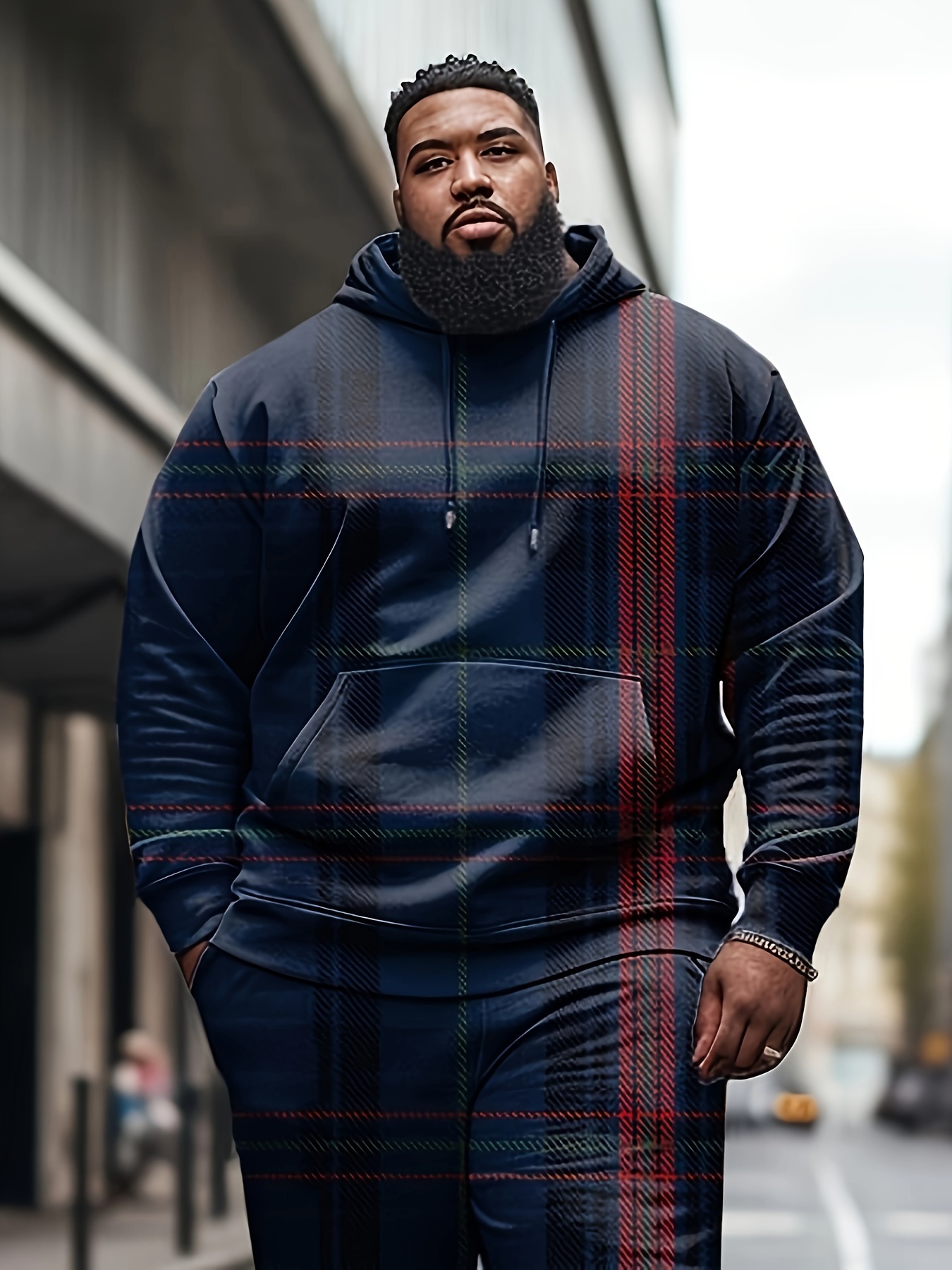 mens plus size hoodie with pullover polyester machine washable plus size details 7